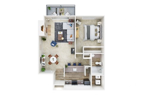 Haven at Golf Creek One Bed One Bath